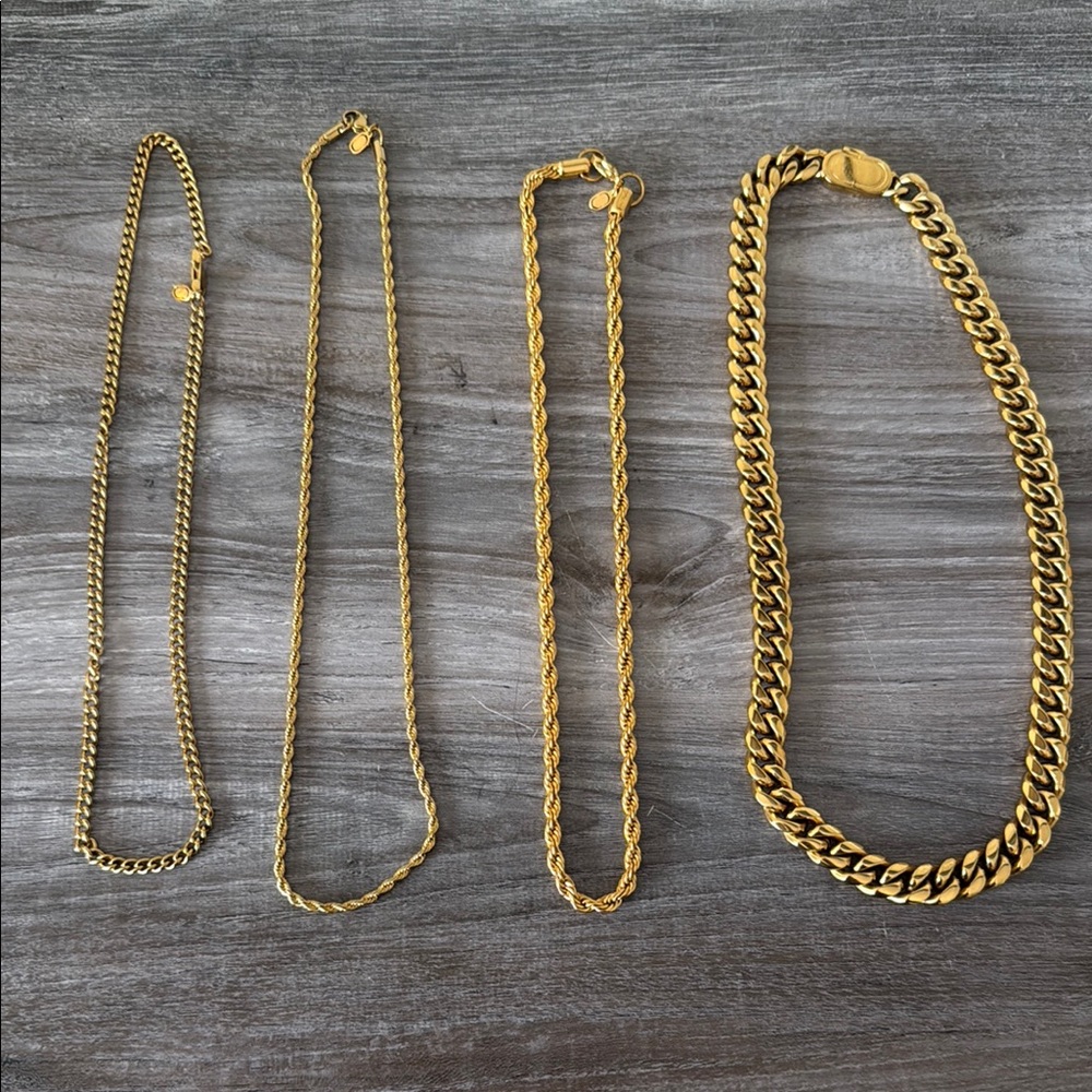 Craftd London Gold Chain Necklace Set